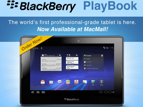BlackBerry Playbook with Android Honeycomb
