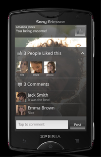 Facebbok in Xperia